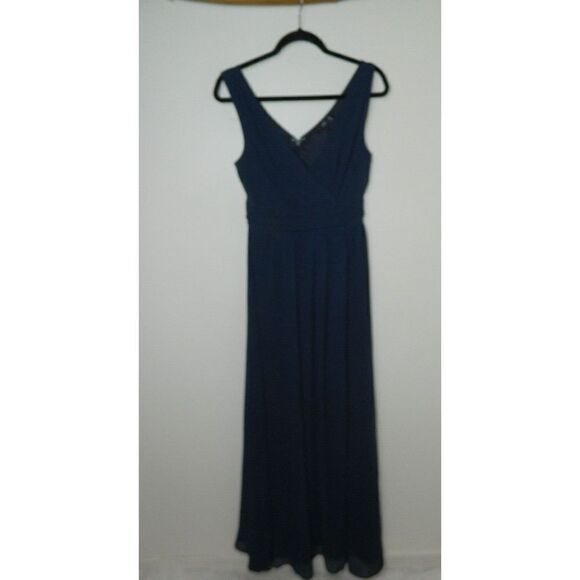 Lulu's Dress Size Small Navy Blue Thoughts of Hue Surplice Maxi Dress - Picture 6 of 8